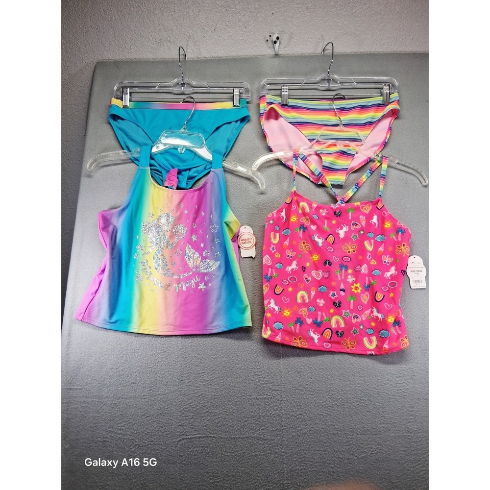 NWT Wonder nation Mermaid Magic 2 sets Girls 2 peice sets Size‎ XXL (18 )